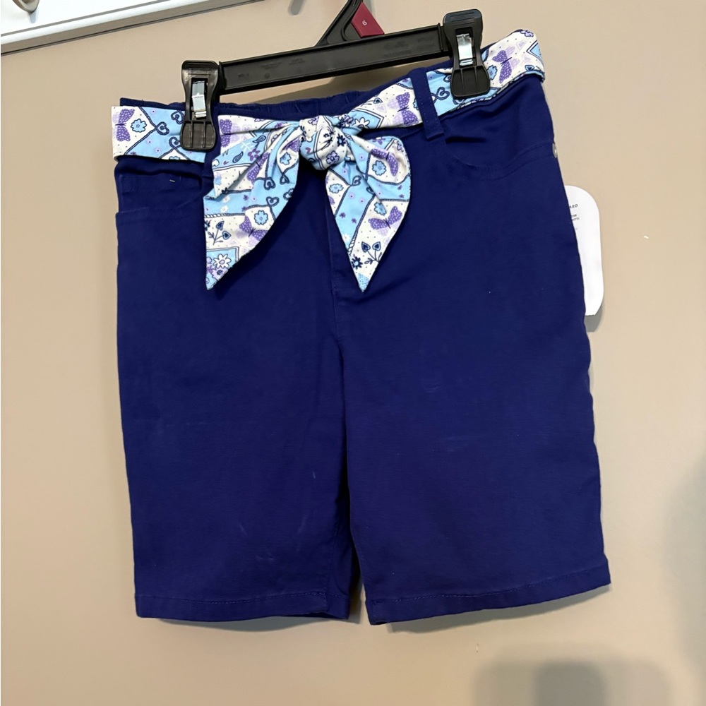 ❤️NWT Wonder Nation Belted Bermuda Short Blue size 6
